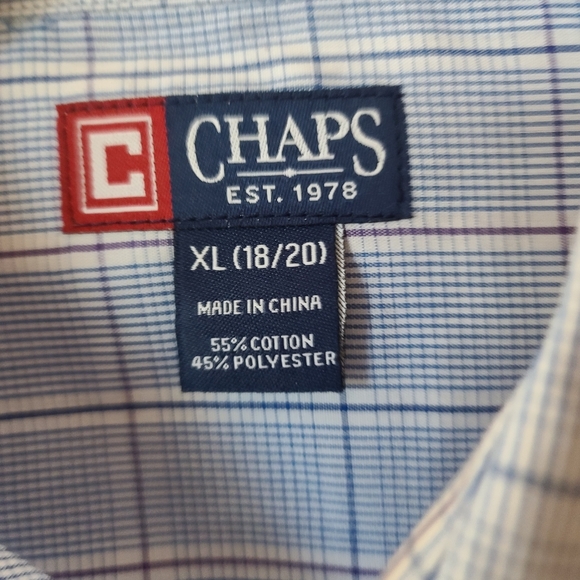 CHAPS long sleeved button-down shirt NWT, size boys XL (18/20) - Picture 3 of 8